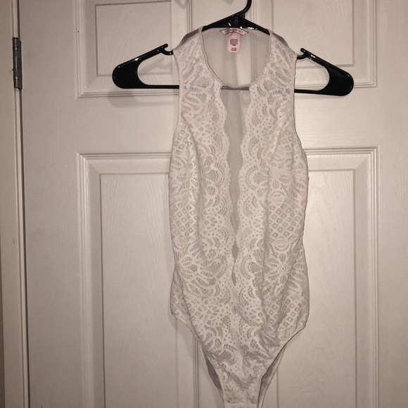 PINK Victoria's Secret Tops - VS White Bodysuit size Small
